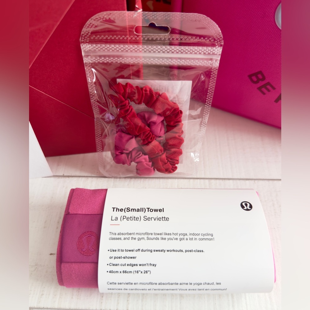 Lululemon Gift Set- Water Bottle, Pouch, Towel, Hair Ties, Socks + - Picture 2 of 10